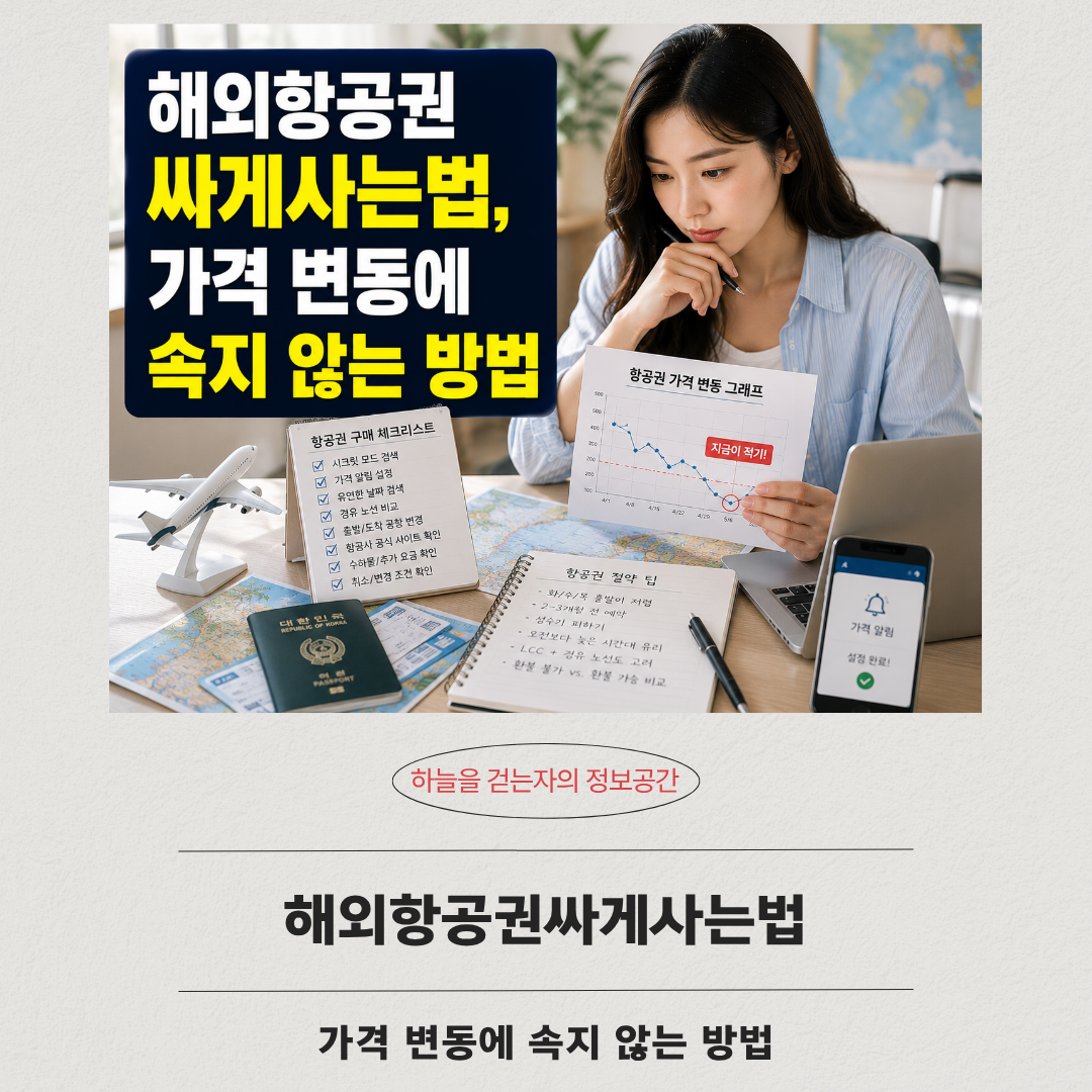 해외항공권싸게사는법, 가격 변동에 속지 않는 방법