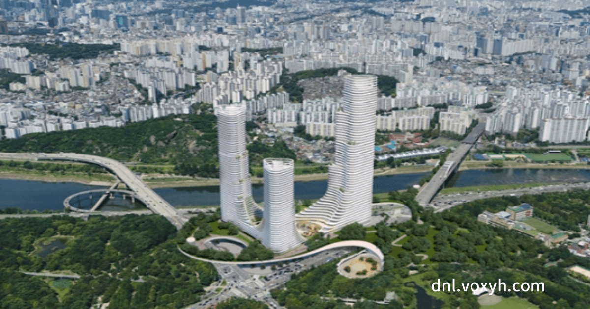 서울숲 자연과 현대적 건물의 조화