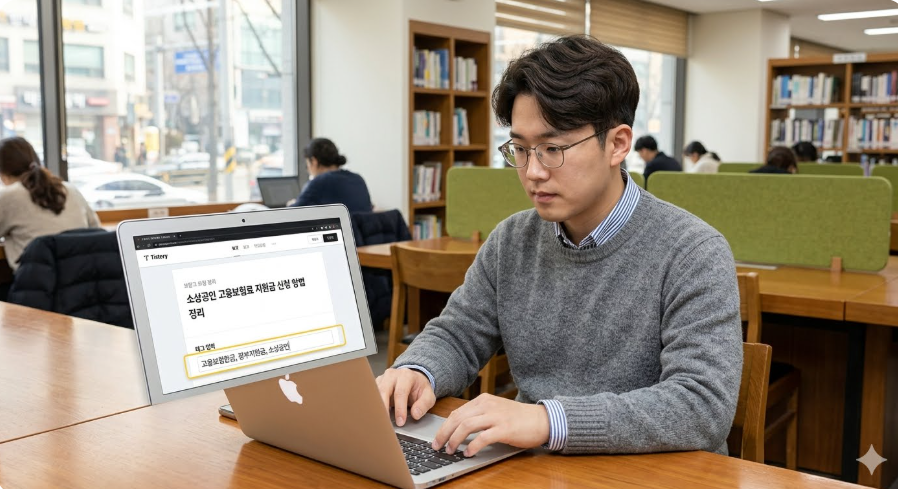 2026년 소상공인 자영업자 고용보험료 정부 지원금 및 환급금 신청 방법 안내 대표 이미지
