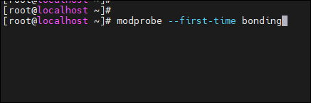 modprobe bonding 모듈 올리기