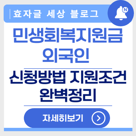 민생회복지원금외국인