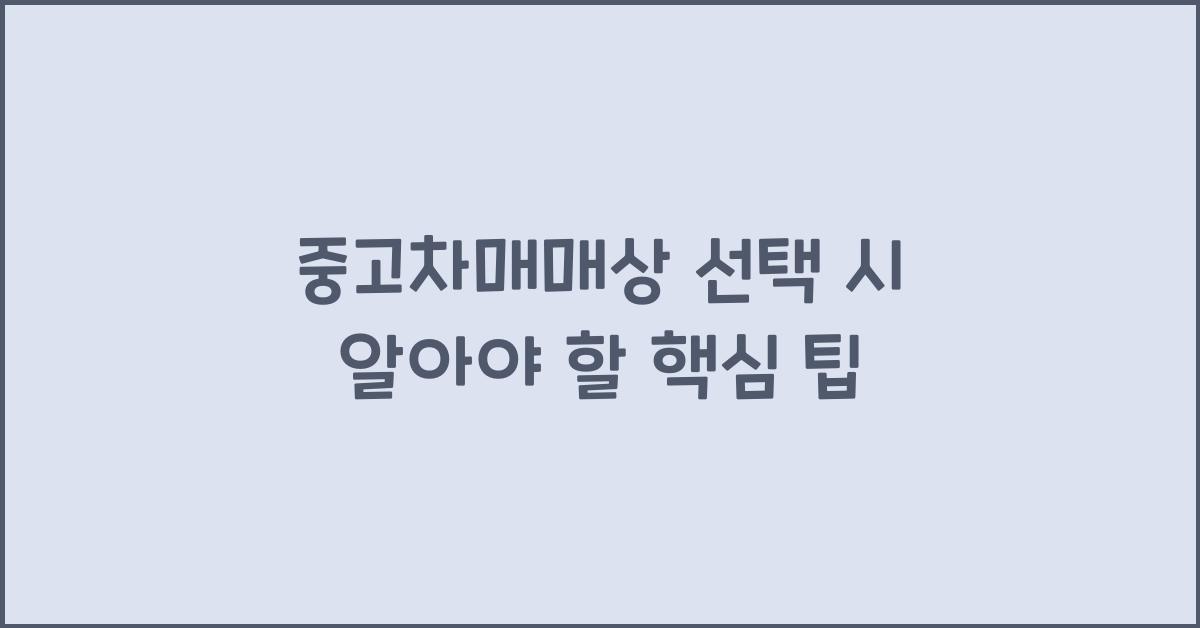 중고차매매상