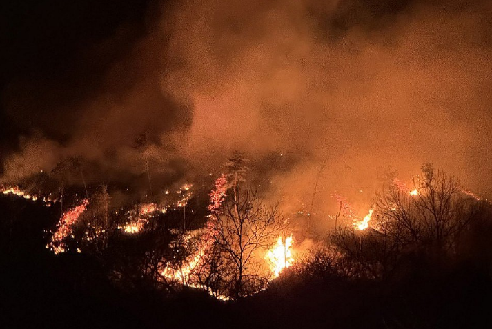 경남 산청 산불 발생