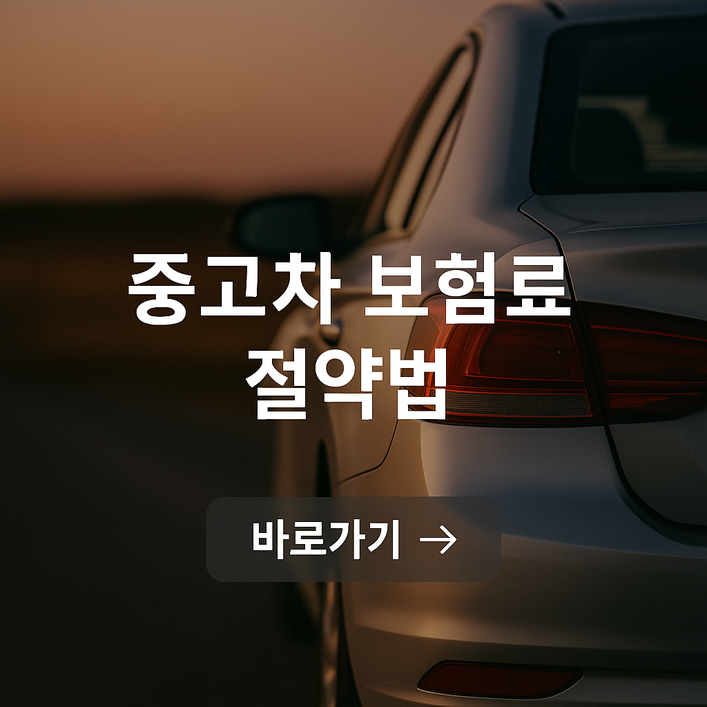 중고차 보험료 절약법 사진