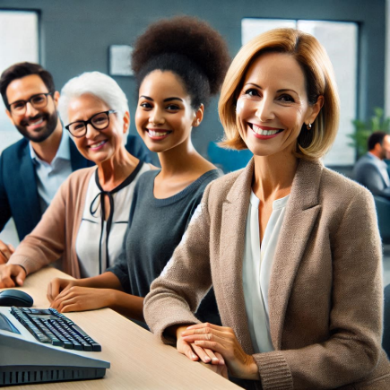 우정사업본부에 있는 사람들