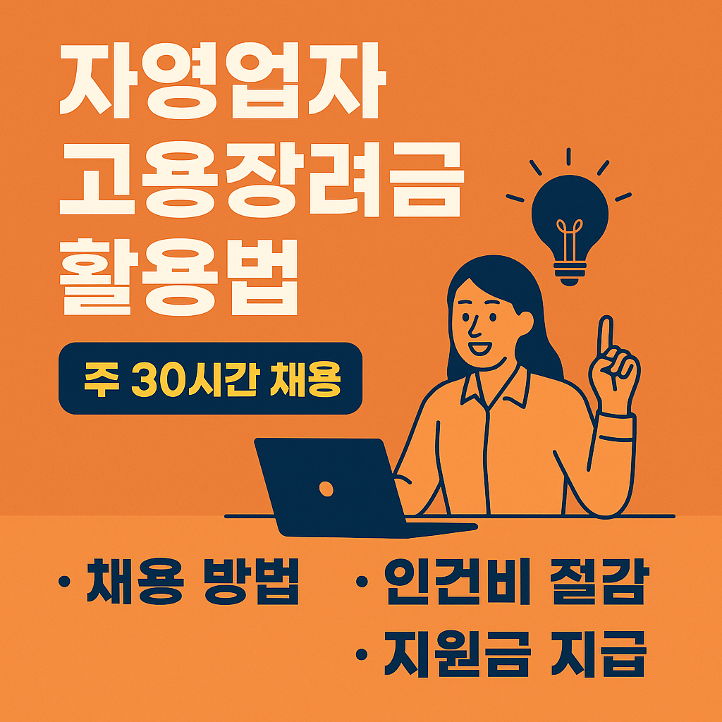 자영업자고용장려금 활용법