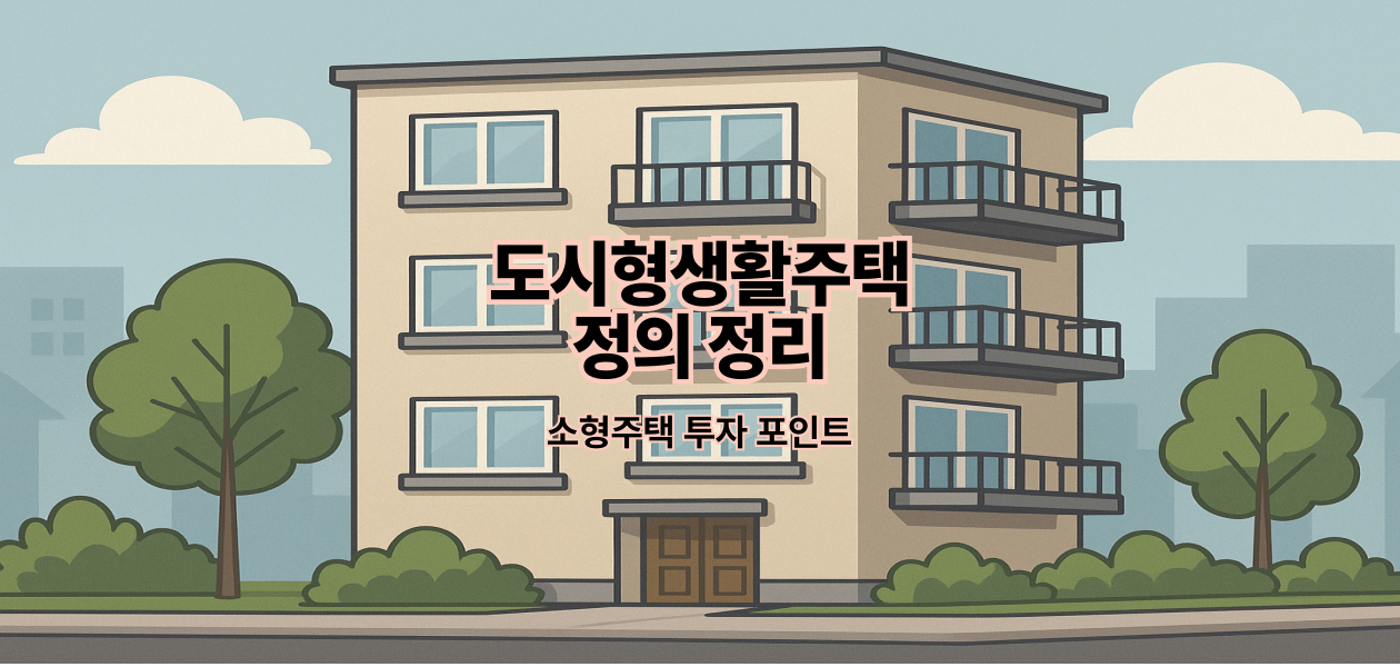 도시형생활주택 정의 정리｜소형주택 투자 포인트