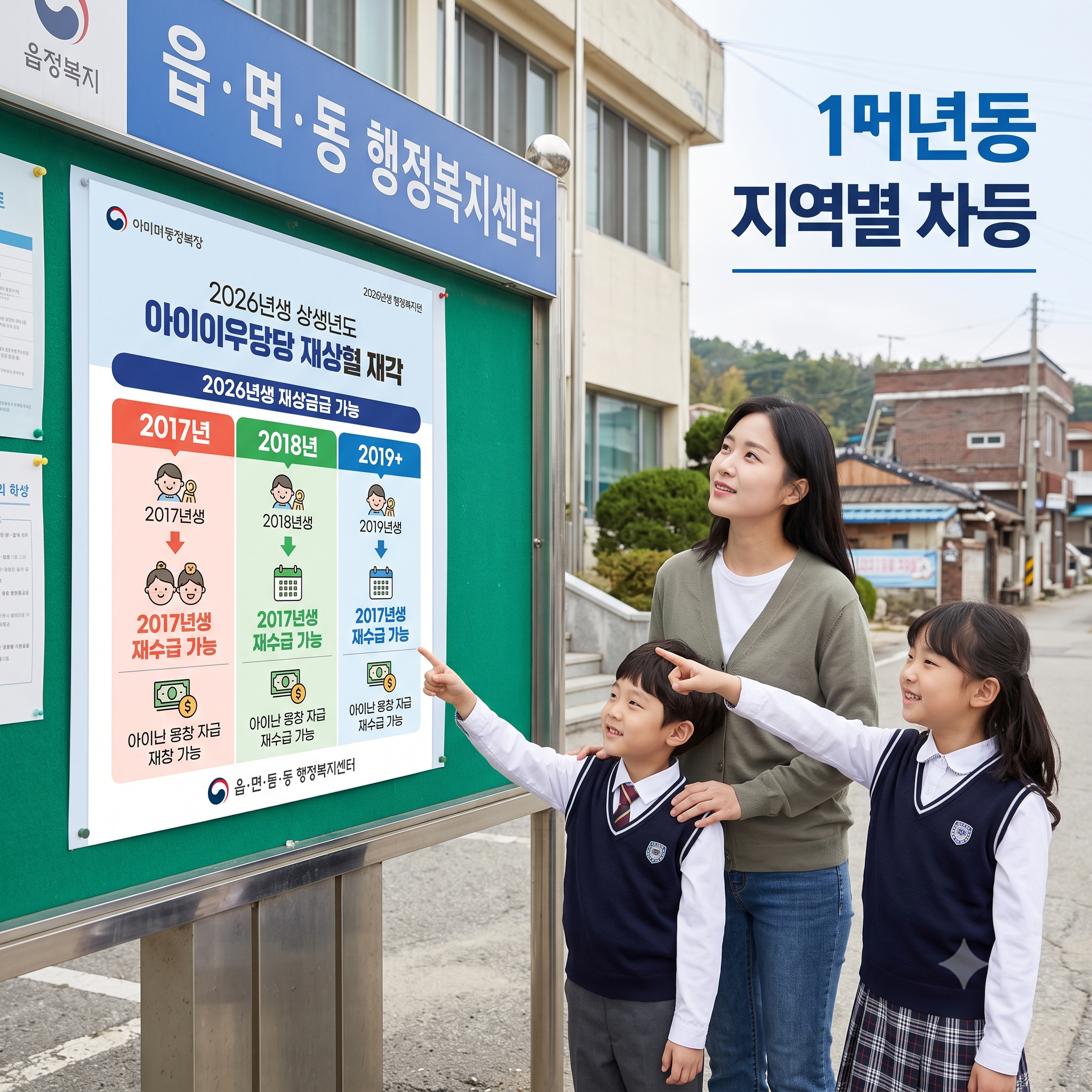 "2017년생, 빠뜨린 지원금 없이 다 챙기셨나요?" - 2026년 아동수당 핵심 정리 (대상연령 확대, 지급액, 신청방법 등)
