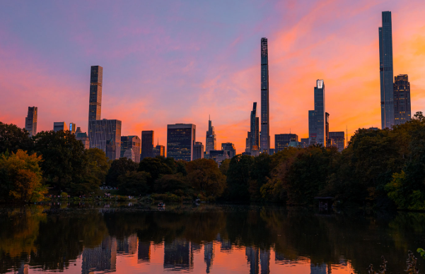 센트럴 파크 노을