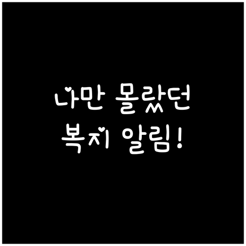 전 국민 대상 맞춤형 복지 알림 복지..