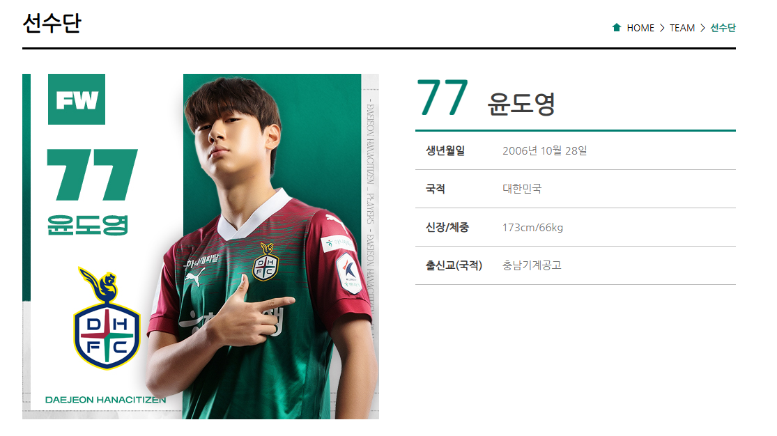 축구 윤도영