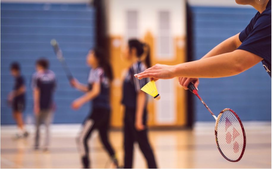 베드민턴장 풍경