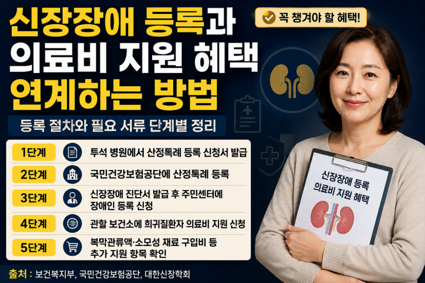 신장장애 등록과 의료비 지원 혜택 연계하는 방법 이미지사진