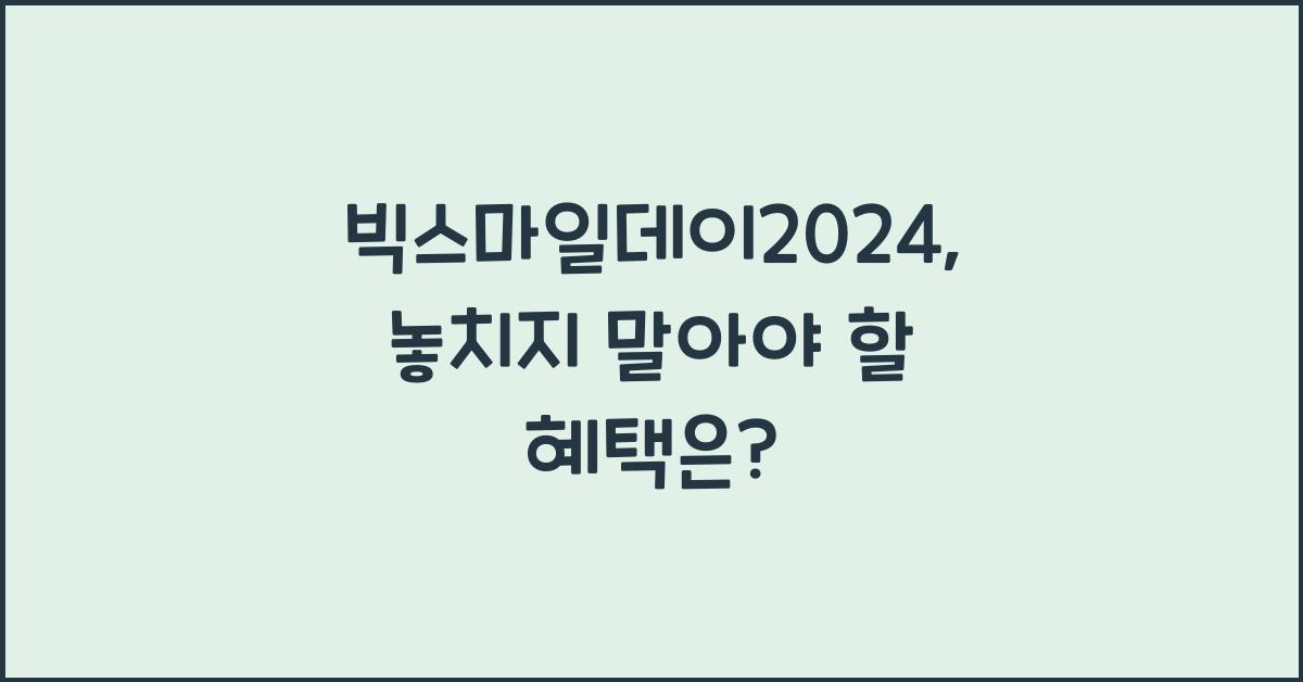 빅스마일데이2024
