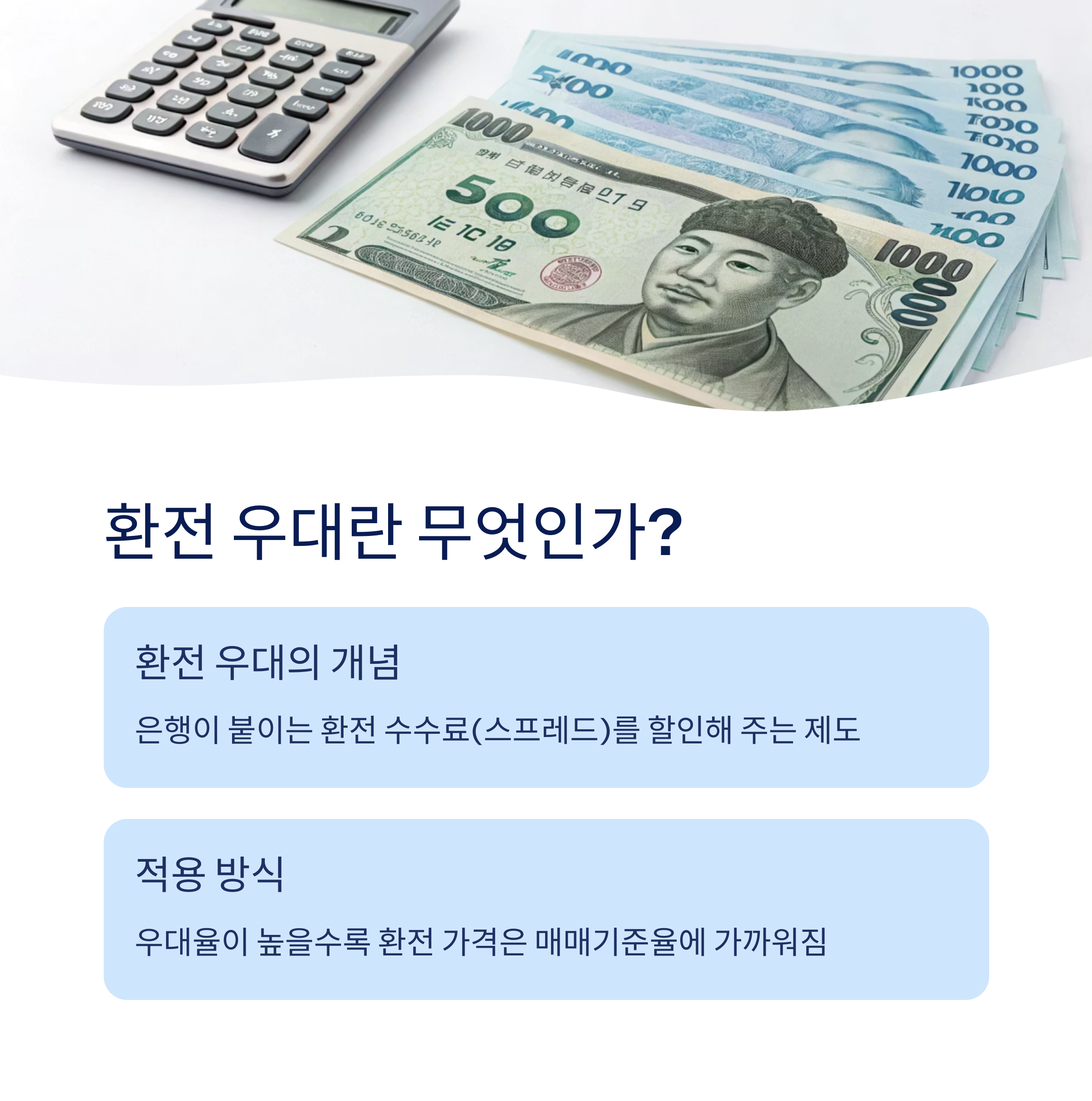 미국 달러 환전 우대, 수수료