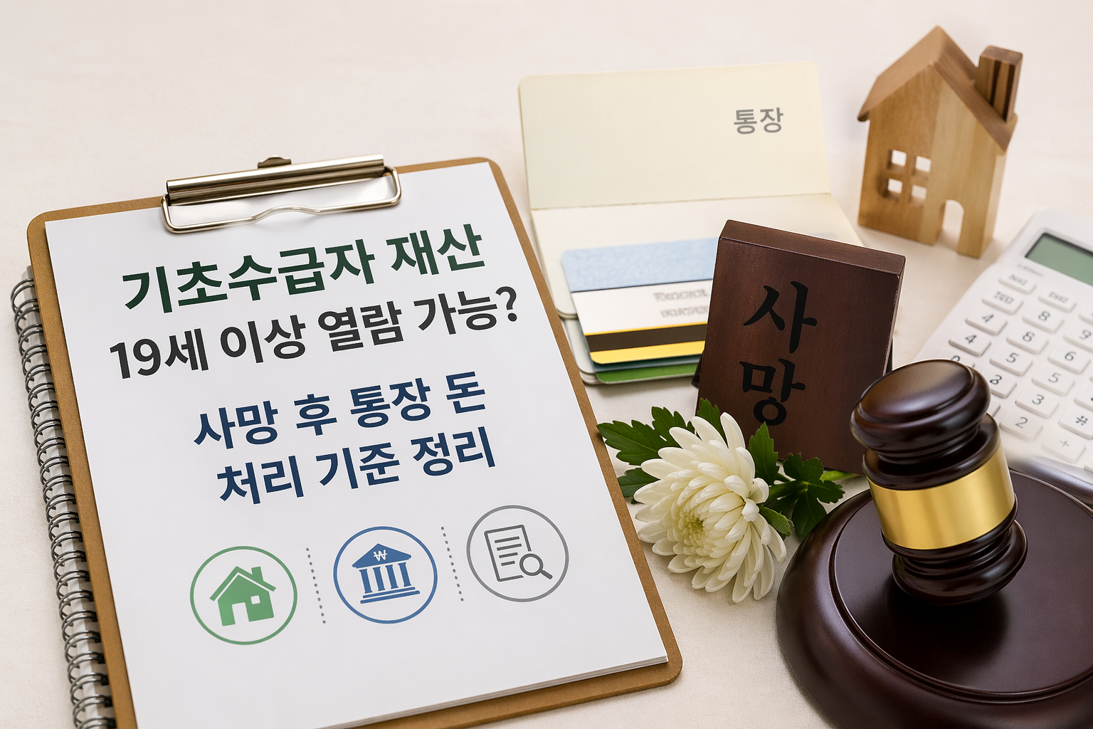 기초수급자 재산 19세 이상 열람 가능? 사망 후 통장 돈 처리 기준 정리