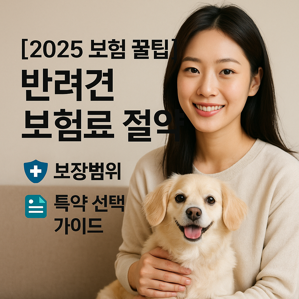 [2025 보험 꿀팁] 반려견 보험료 절약 ｜ 보장범위·특약 선택 가이드