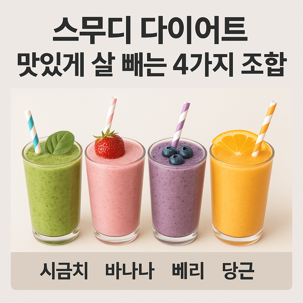 스무디 다이어트, 맛있게 살 빼는 4가지 조합