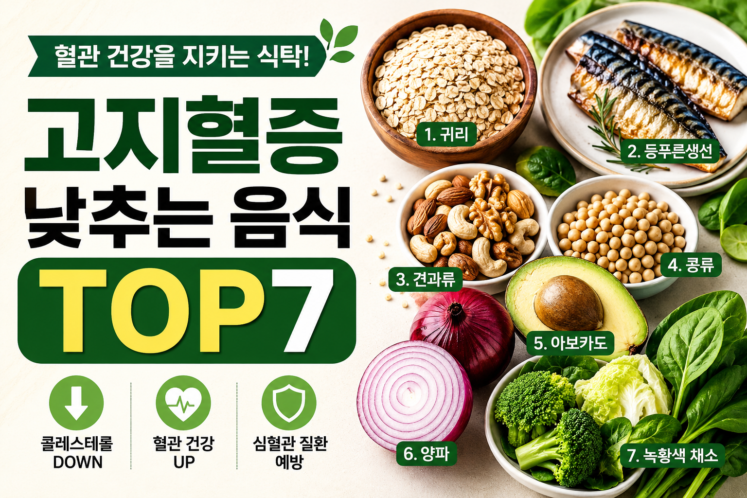 고지혈증 낮추는 음식 TPO 7