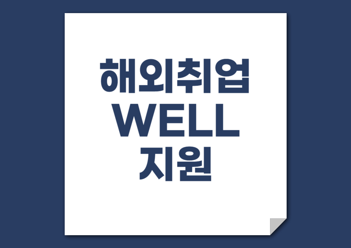 해외 취업을 위한 청년 정책: WELL 해외 일 경험 지원