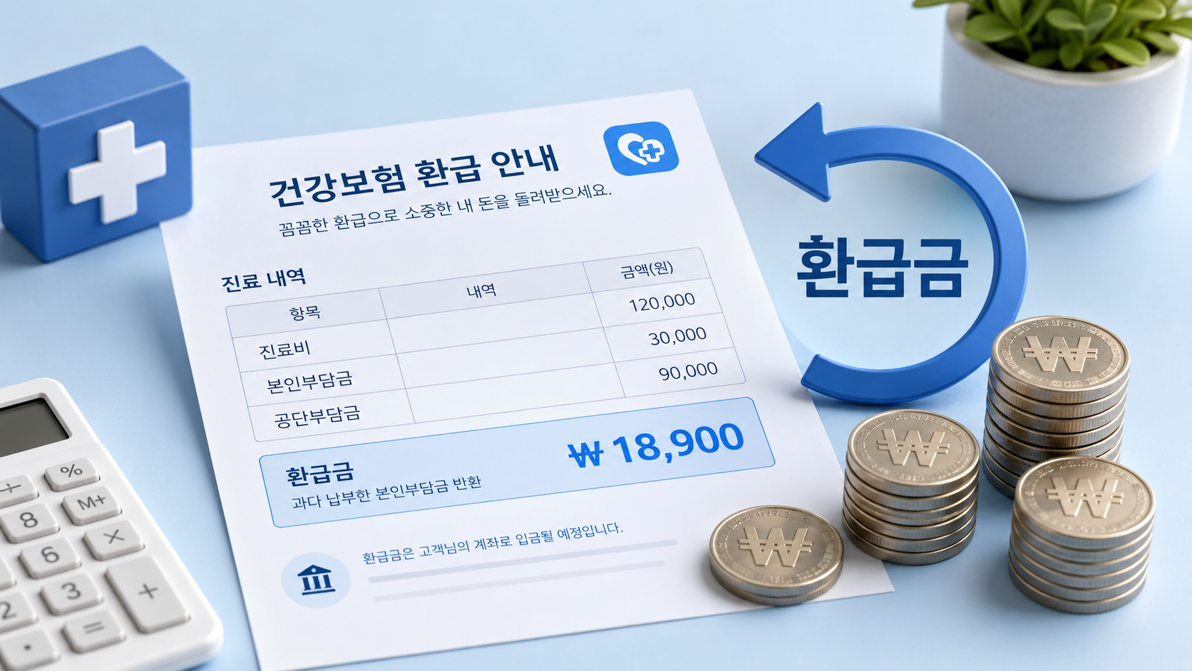 건강보험 환급금 조회 방법과 본인 부담금 환급 안내 이미지