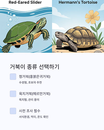 거북이의 종류부터 확인하세요
