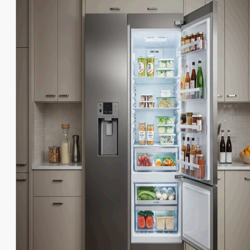 식재료가 가지런히 정리된 냉장고 내부.