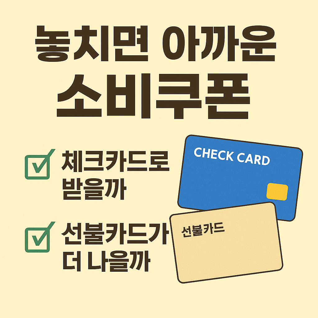 카드사별 혜택 차이와 지역 추가 지원금을 쉽게 정리한 이미지입니다