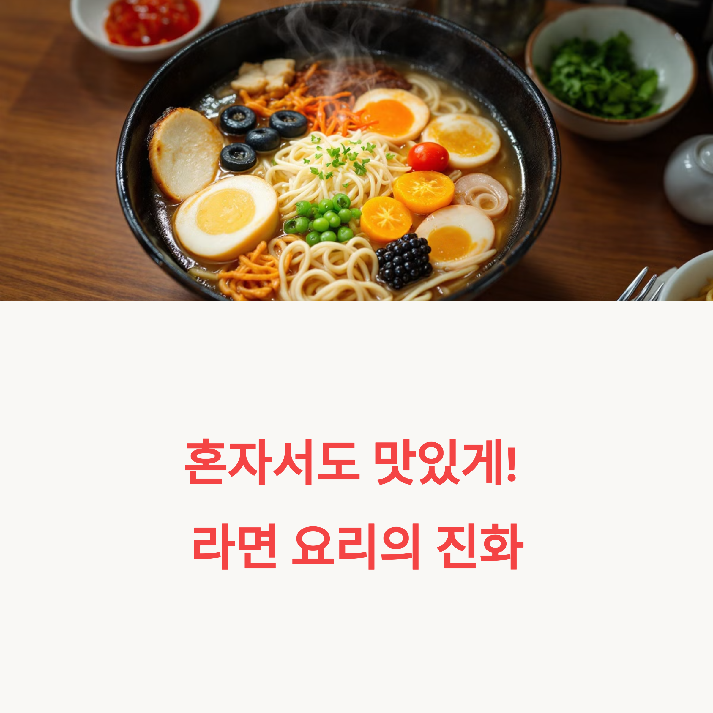 혼밥족을 위한 1인분 라면 요리 모음