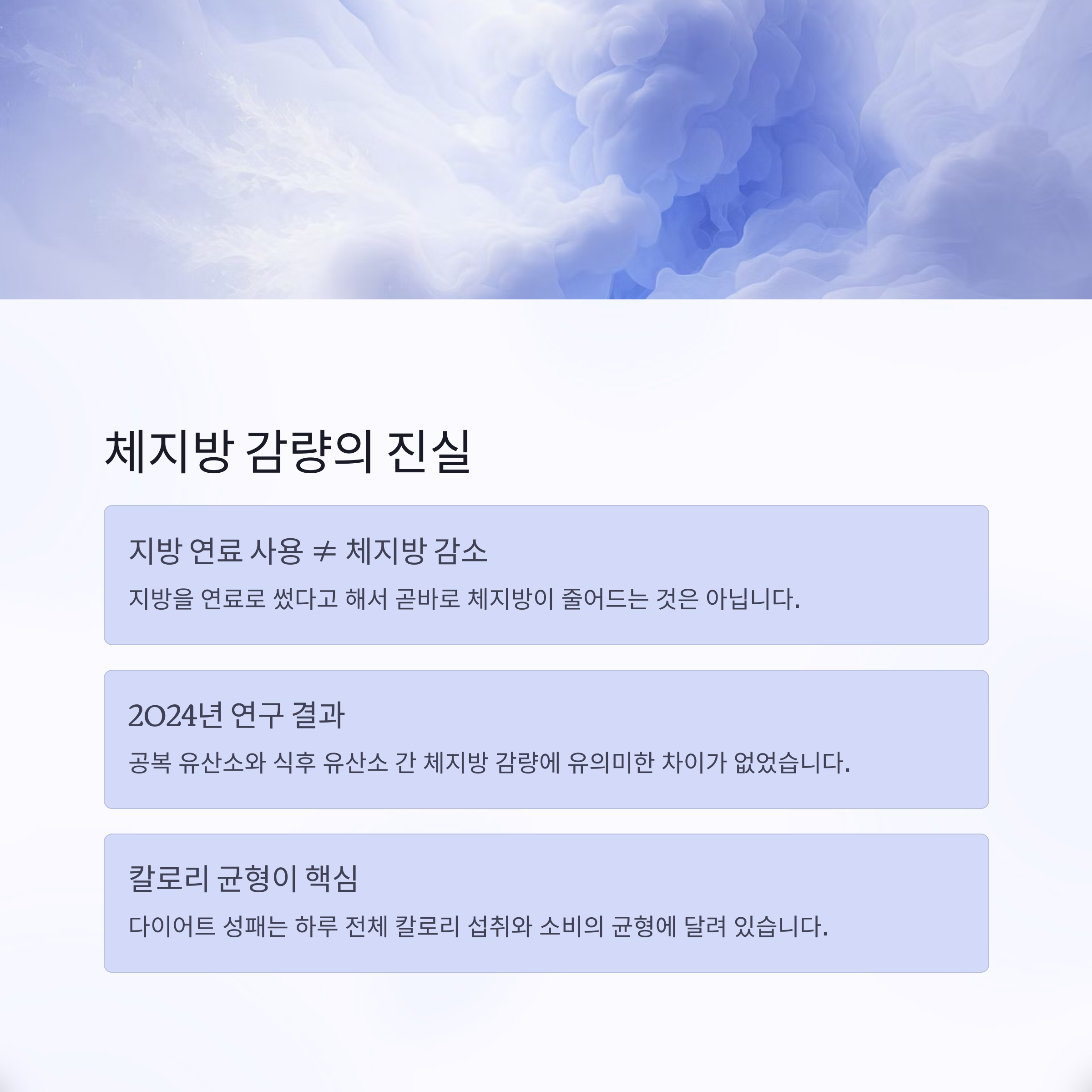 체지방 감량의 진실