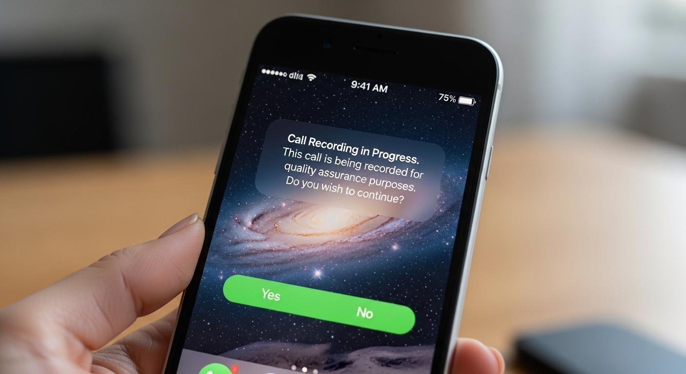 아이폰 통화녹음 고지 갤럭시