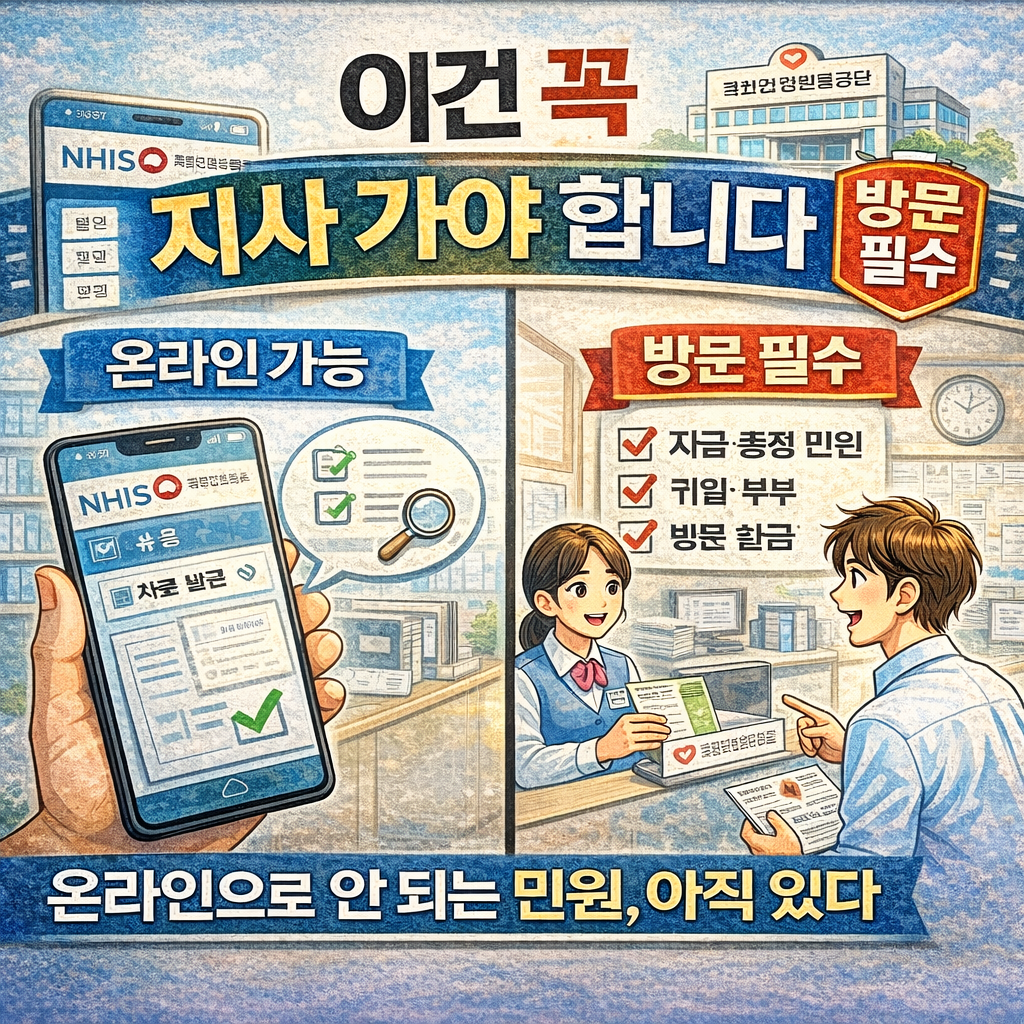 국민건강보험공단 지사 방문이 꼭 필요한 경우 총정리