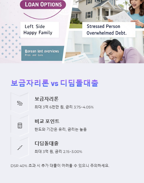 보금자리론 디딤돌대출 비교