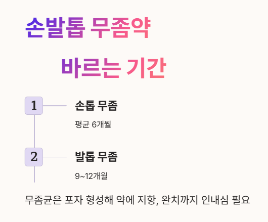 손발톱 무좀약 바르는 기간