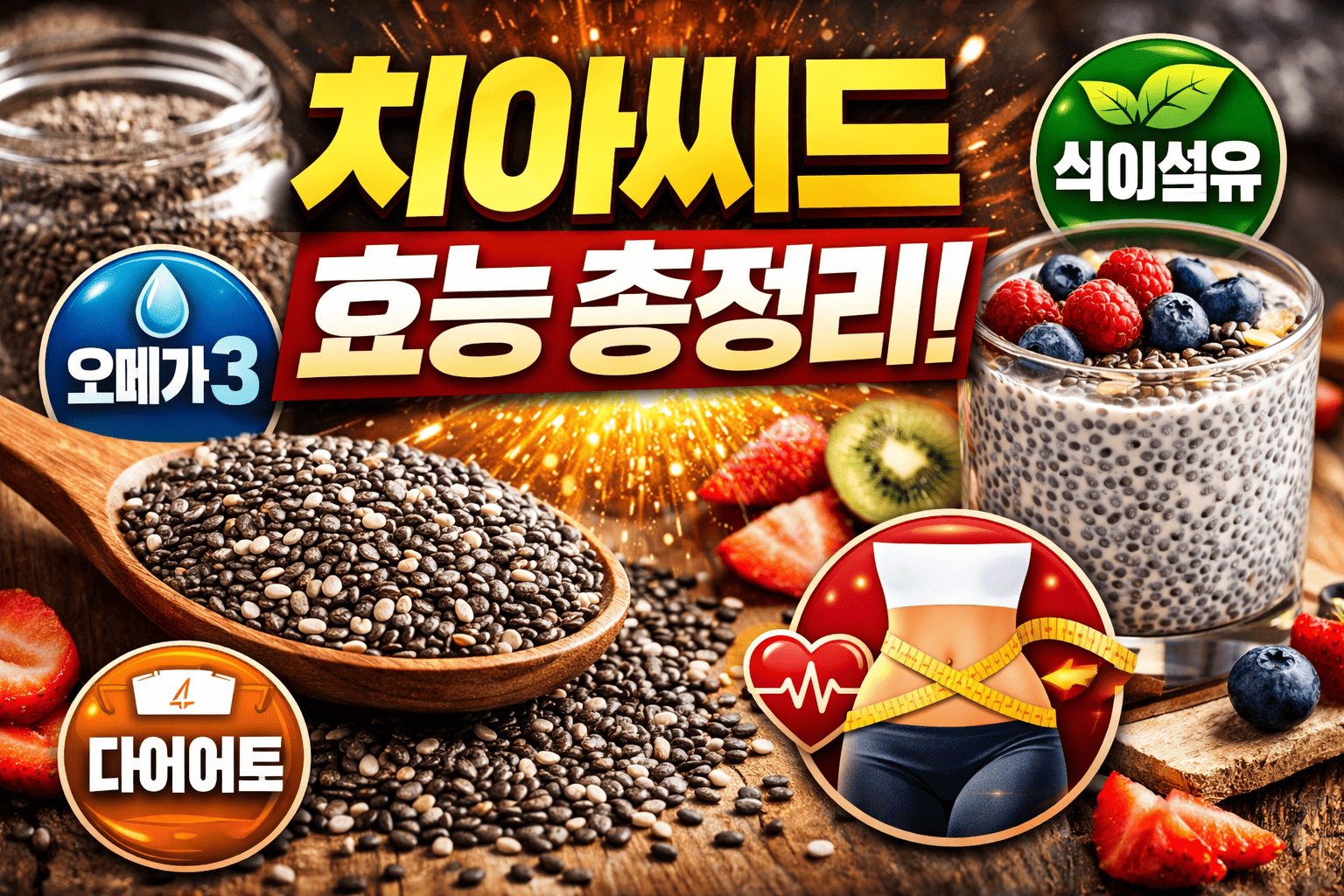 치아씨드 효능 총정리 (2026 건강식품, 다이어트, 슈퍼푸드)
