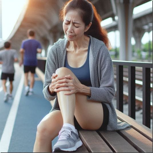 관절염이 심한 중연 여성