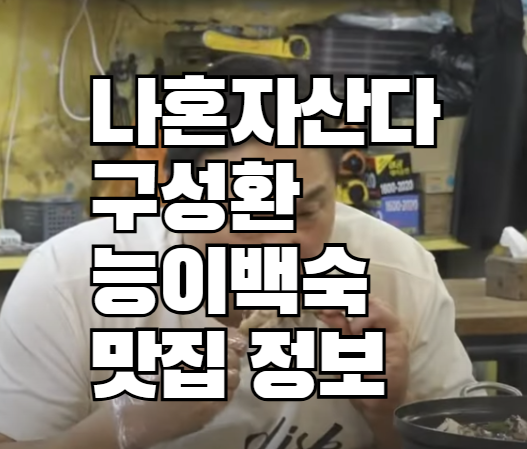 나혼자산다 나혼산 구성환 예봉산 능이백숙 얼음막걸리 맛집