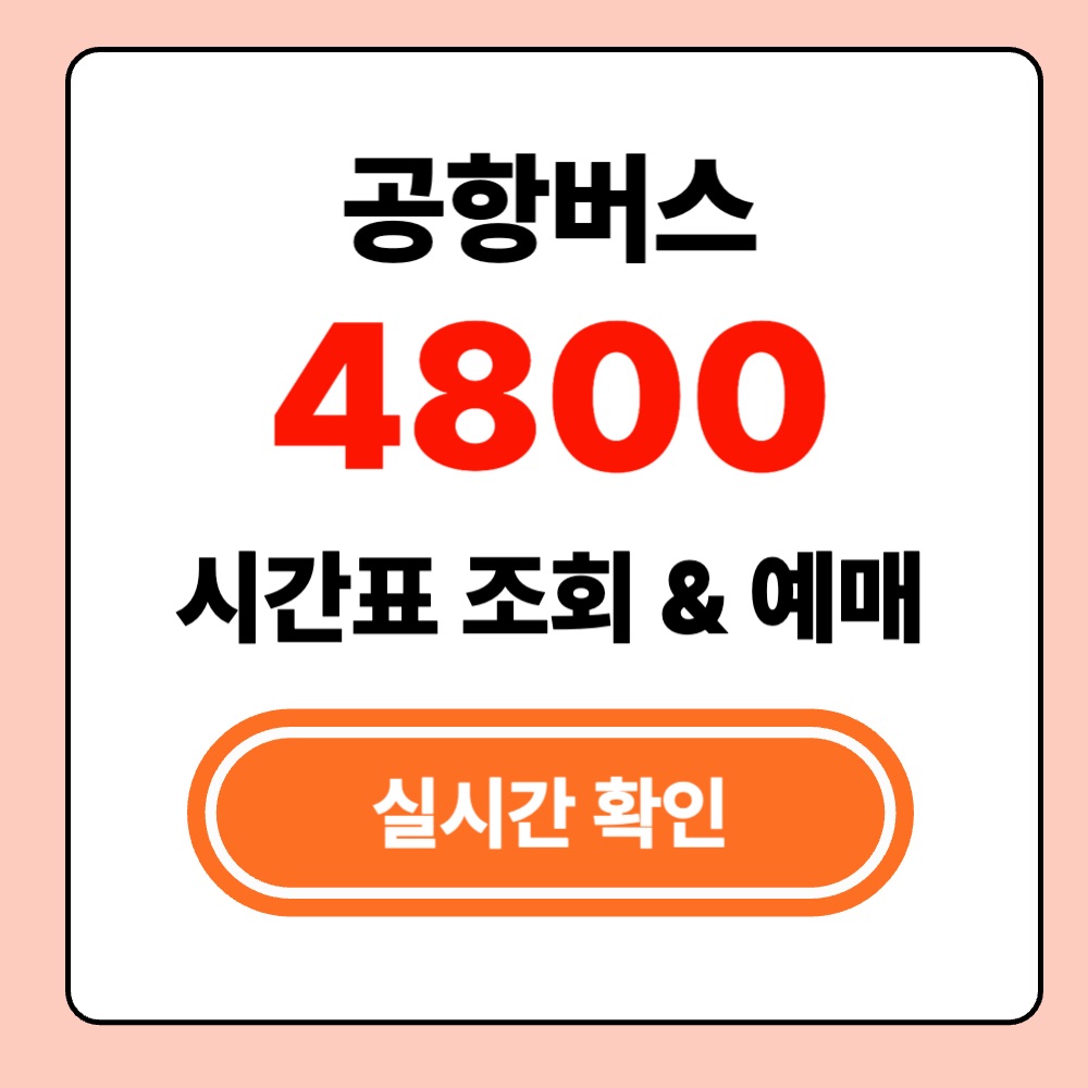 4800 공항버스 실시간 시간표 조회