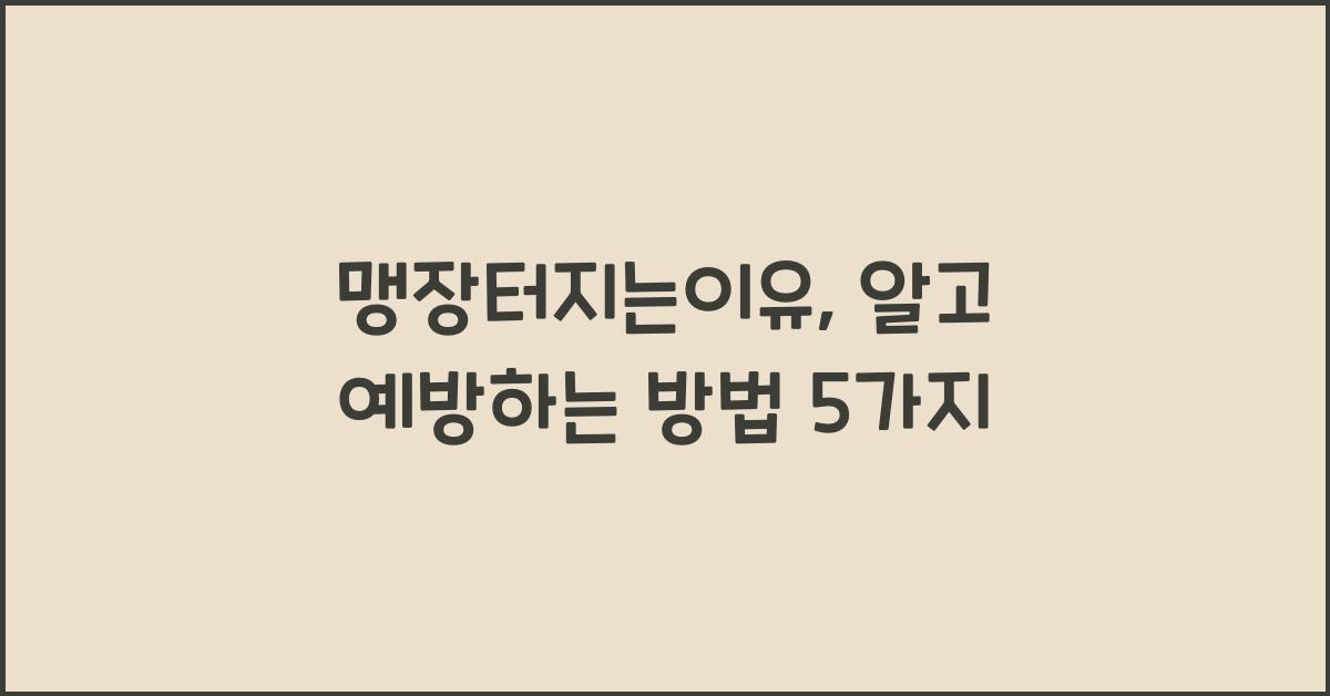 맹장터지는이유