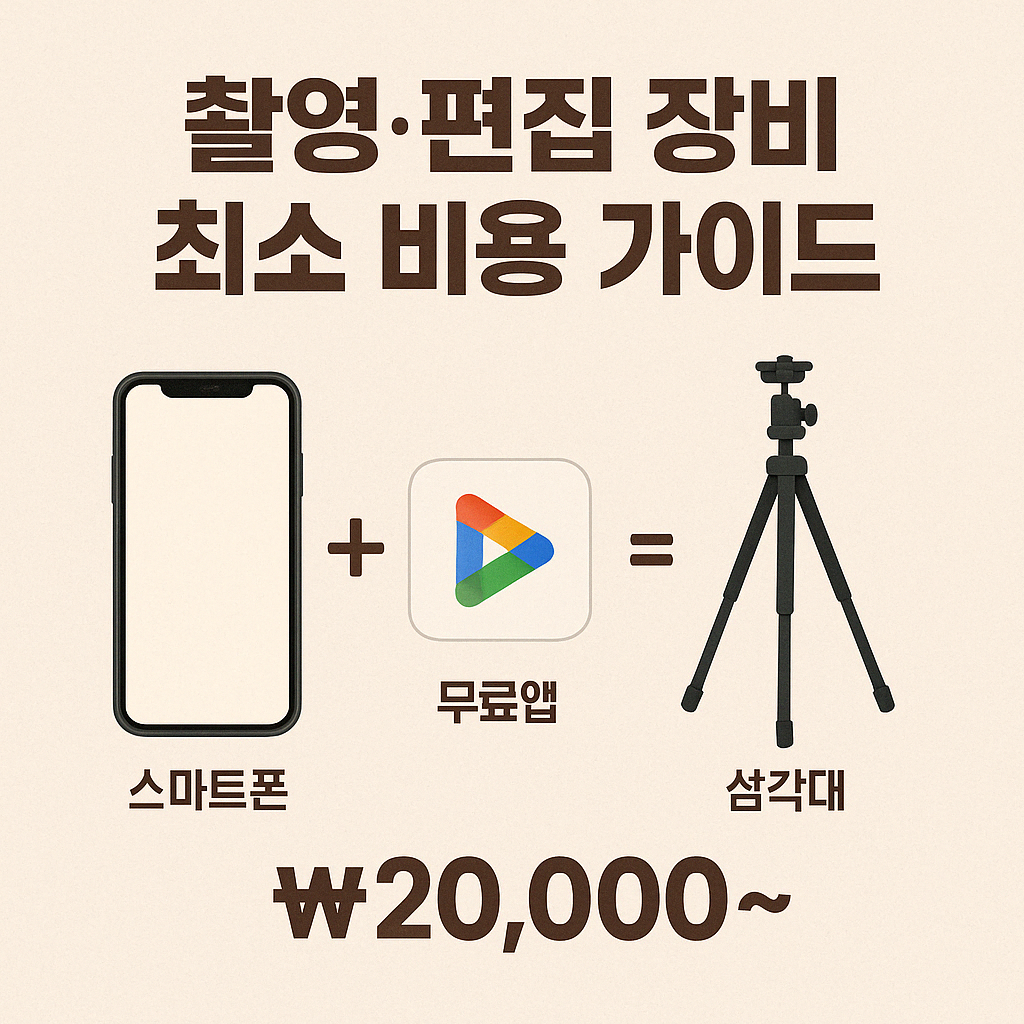 촬영·편집 장비 최소 비용 가이드