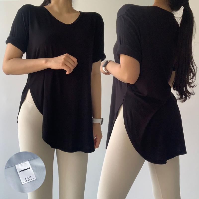 요가브이넥반팔 요가복 필라테스운동복상의 필라테스복 필라테스옷 필라테스커버업