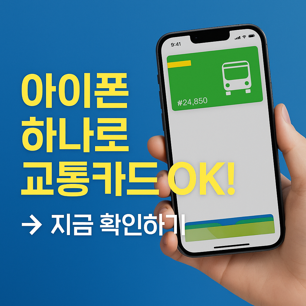 아이폰으로 교통카드 되는 거 알아? 설정 3분 컷