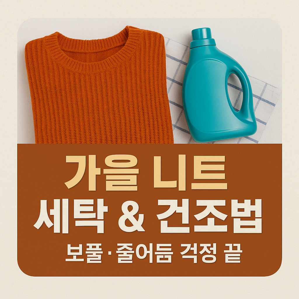 가을 니트 세탁 & 건조법 완벽 가이드