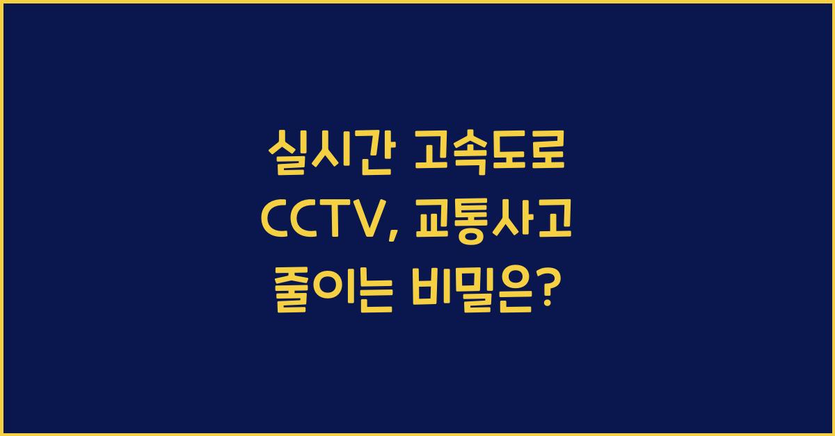 실시간 고속도로 cctv