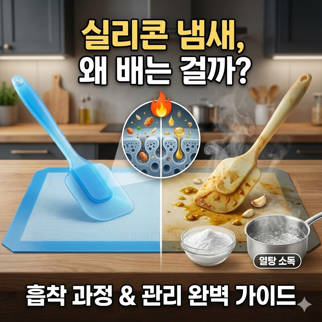 실리콘 주방용품에 냄새가 배는 과정과 관리 포인트