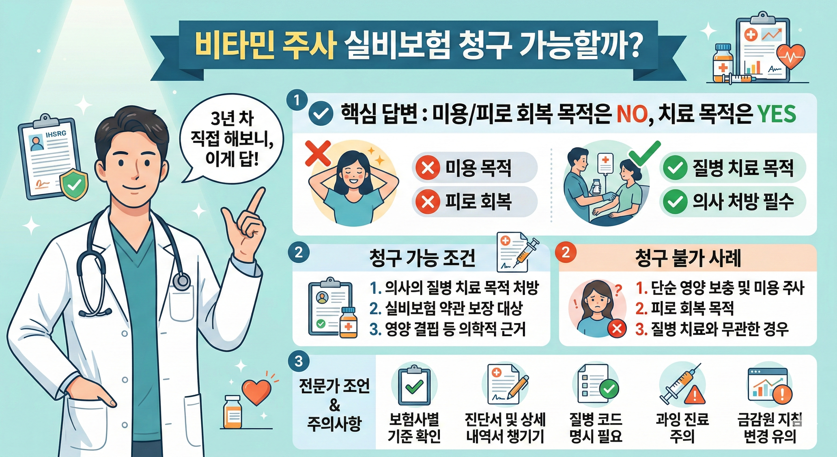 비타민 주사 실비보험 청구