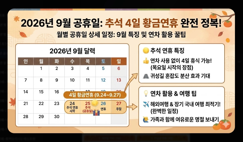 2026년 공휴일 총정리 대체공휴일 완벽 분석