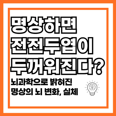 명상하면 전전두엽이 두꺼워진다