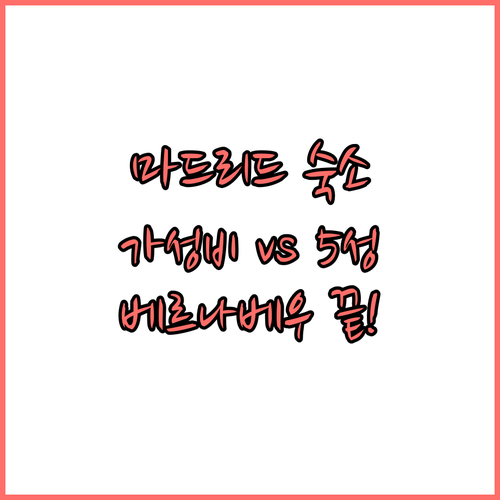 마드리드 가성비 호텔부터 5성급까지 ..