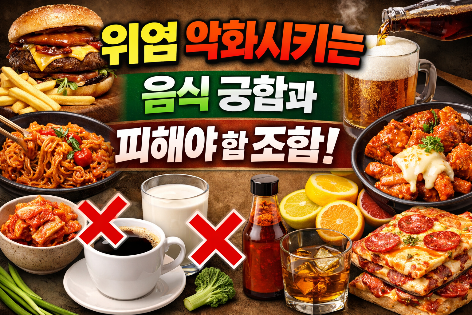 위염 악화시키는 음식 궁합